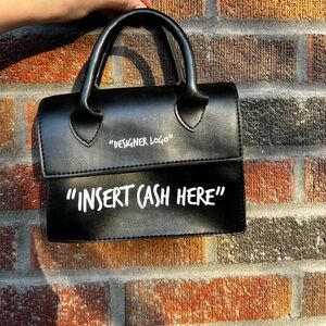 Black Structured Mini Handbag - Unbranded